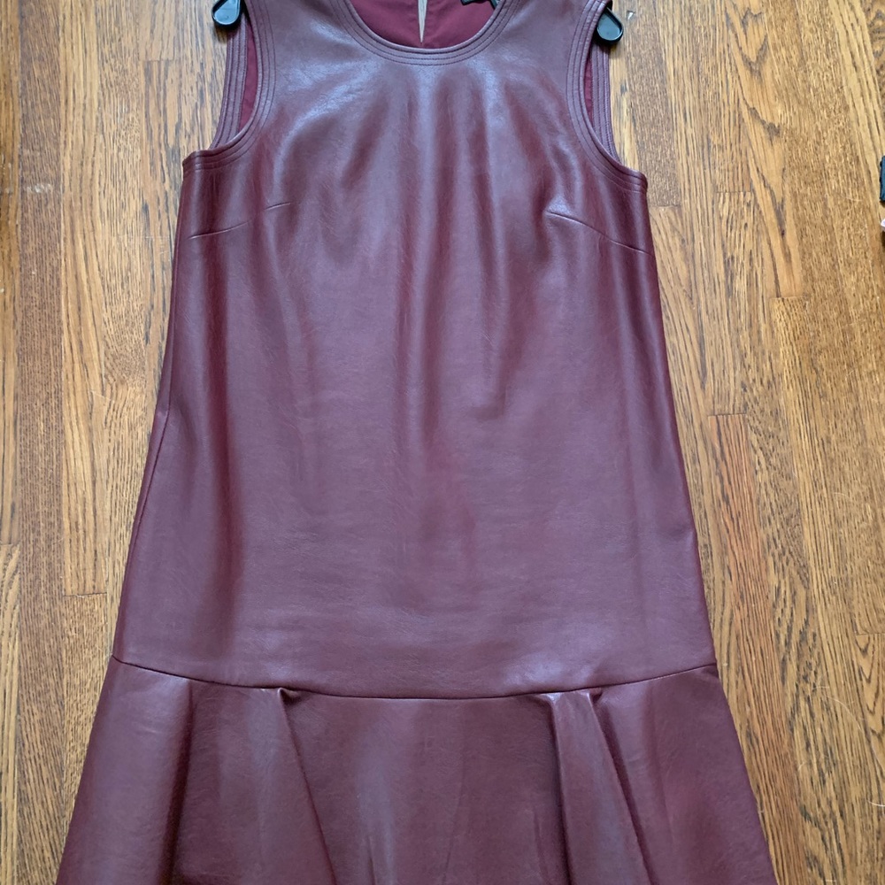 BCBG faux leather jumper